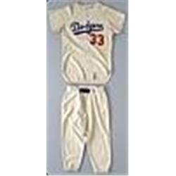 1970 Danny Ozark Los Angeles Dodgers Coaches Worn Home Flannel Jersey & Pants (2)