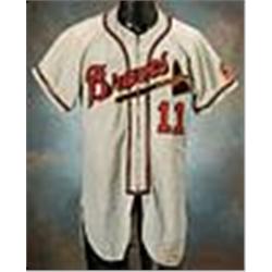 1961 Roy McMillan Milwaukee Braves Game-Used & Autographed Road Flannel Jersey (JSA)