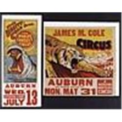 1940s-1950s James M. Cole & Clyde Beatty Circus Poster Lot (2)