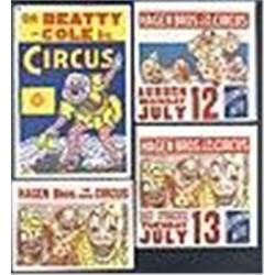 1940s-1950s Clown Circus Poster Lot (4)