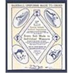 Early 1910s Uniform Advertisement Depicting Cobb, Mathewson, Evers (Exceedingly Rare)