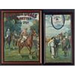 Lot of Two English Ovals Framed Advertisements (2)