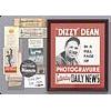 Image 1 : 1930s Framed Dizzy Dean Advertisement with Dizzy Dean Club Items & Autographed Cut (11) (JSA)