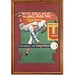 Rare Circa 1934 Framed Grape Nuts Dizzy Dean Die-Cut Cardboard Display