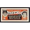 Image 1 : Circa 1952 Framed Sylvania Tubes Leo Durocher & Laraine Day Advertising Sign