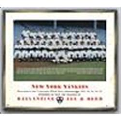 1954 NY Yankees Original Ballantine Beer Advertisement