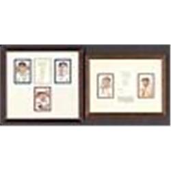 1961 and 1968 Framed Cooperstown Induction Invitations w/ Goose Goslin and Kiki Cuyler (2)