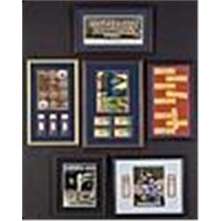 Framed Boston & Atlanta Braves Display Lot (6)