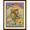 Image 1 : Circa 1920s Framed Old Gold Cigarettes Baseball Themed Die-Cut Cardboard Display