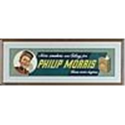 Framed 1940s Philip Morris Advertising Sign