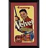 Image 1 : Circa 1940s Framed Velvet Tobacco Mel Ott Cardboard Advertising Sign