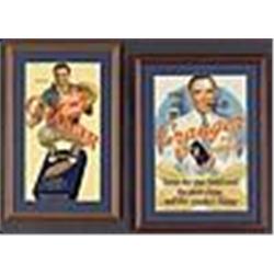 1940s Lot Of Framed Granger Tobacco Cardboard Advertising Signs w/ Jimmie Wilson (2)