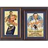 Image 1 : 1940s Lot Of Framed Granger Tobacco Cardboard Advertising Signs w/ Jimmie Wilson (2)