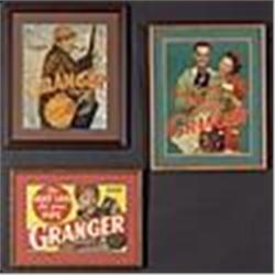 Early 1940s Lot Of Framed Granger Tobacco Cardboard Advertising Signs w/ Dixie Walker (3)