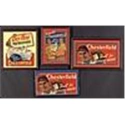 1940s Lot Of Framed Chesterfield Cardboard Die-Cuts & Advertising Signs w/ Frank McCormick (4)