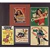 Image 1 : 1940s Lot of Five Chesterfield Sports-Themed Advertising Signs (5)