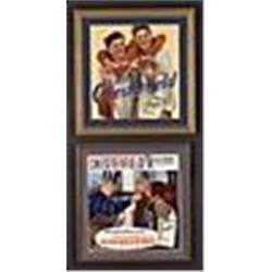 1940s-1960s Lot of Framed Chesterfield Advertising Signs w/ Patsy Garrett (2)