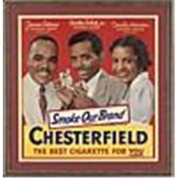 Circa 1950s Chesterfield Black Americana Advertising Sign (Extremely Rare)