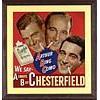 Image 1 : 1947-1950 Framed Chesterfield "Arthur, Bing, Como" Cardboard Advertising Sign