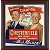 Image 1 : 1951 Framed Chesterfield Casey Stengel & Leo Durocher Cardboard Advertising Sign