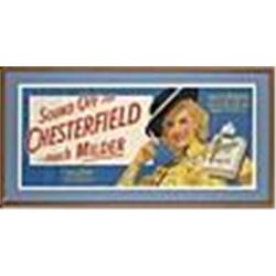 1952 Framed Chesterfield Lucille Norman Advertisement