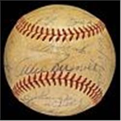 1953 NY Yankees Team Autographed Baseball (World Champions) (JSA)