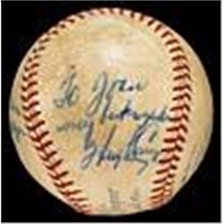 Hugh Casey & Don Newcombe Autographed Baseball (JSA)