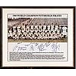 Framed 1960 Pittsburgh Pirates Team Signed Photo (World Champions) (Reunion) (JSA)