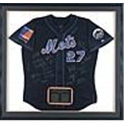 Framed 2004 Todd Zeile NY Mets Game-Used Jersey Autographed by the NY Mets Team (JSA)