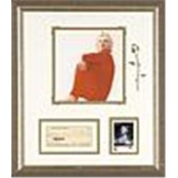 Framed Marilyn Monroe and Joe DiMaggio Autographed Display Piece (JSA)