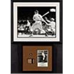 Framed Mickey Mantle & Joe DiMaggio Autographed Photo's (2) (JSA)