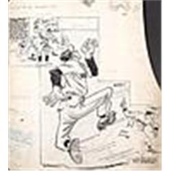 1940s Original Willard Mullin "Red Sox" Cartoon