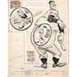 1949 Original Willard Mullin "The Big Inning" Cartoon