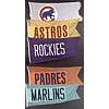 Image 1 : Lot of Five 2000-01 Team Name Flags From Wrigley Field (Team Letters) (5)