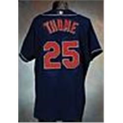 2002 Jim Thome Cleveland Indians Game-Used Navy Alternate Jersey (Indians Charities LOA)