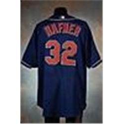 2003 Travis Hafner Rookie Cleveland Indians Game-Used Navy Alternate Jersey (Indians Charities LOA)