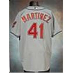 2004 Victor Martinez Cleveland Indians Game-Used Road Jersey (Indians Charities LOA)