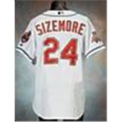 2004 Grady Sizemore Rookie Cleveland Indians Game-Used Home Jersey (Indians Charities LOA)