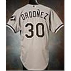 2000 Magglio Ordonez Chicago White Sox Game-Used Road Jersey (Team Letter)