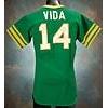 Image 1 : 1975 Vida Blue Oakland Athletics Game-Used & Autographed Green Knit Road Jersey (JSA)