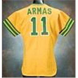 1980 Tony Armas Oakland Athletics Game-Used Yellow Home Jersey