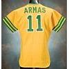 Image 1 : 1980 Tony Armas Oakland Athletics Game-Used Yellow Home Jersey