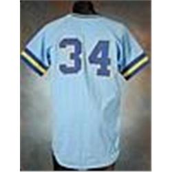 1984 Rollie Fingers Milwaukee Brewers Game-Used & Autographed Road Jersey (JSA)