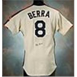 1986 Yogi Berra Houston Astros Coaches Worn & Autographed Home Jersey (JSA)