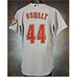 2005 Roy Oswalt Houston Astros Game-Used Road Jersey