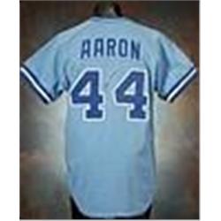 1986 Henry Aaron Atlanta Braves Coaches Worn & Autographed Jersey (JSA)