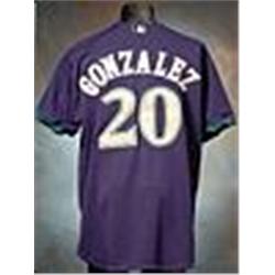 2002 Luis Gonzalez Arizona Diamondbacks Game-Used Purple Alternate Jersey