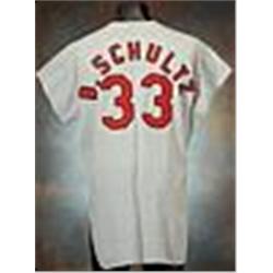1966 Barney Schultz St. Louis Cardinals Game-Used Road Flannel Jersey