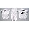Image 1 : 1996 Ellis Burks Colorado Rockies Game-Used Home Jersey with 1993 Pants and 2003 Jason Jennings 2003