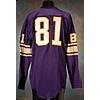 Image 1 : Mid 1960s Carl Eller Minnesota Vikings Game-Used Purple Durene Jersey